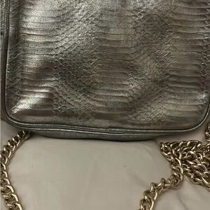 Victoria's Secret Silver Textured Crossbody Bag